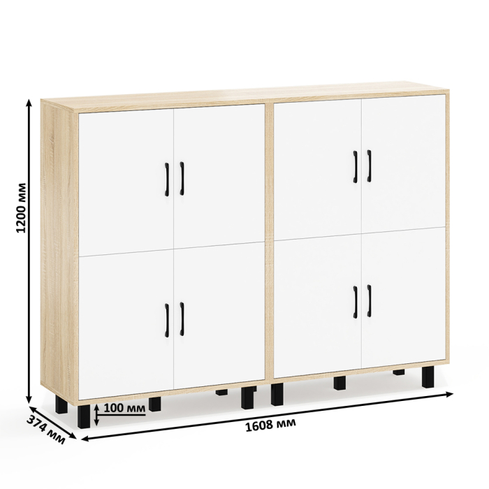 Комоды, Две тумбы-комода четыре распашных дверки РВК 126-804