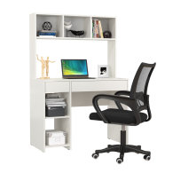 Прямые компьютерные столы, Компьютерный стол Моби Комфорт 12.77F с компьютерным креслом 103 чёрного цвета