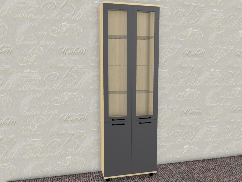 Шкафы двухстворчатые, Модульная система Грейс Шкаф ШК-5036  Ясень Асахи