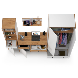 Молодёжная мебельная стенка Вуди № 22