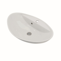 Раковины для ванных комнат, Умывальник Гамма-60*39 ш*г овал на столешницу, с отв. под смеситель  (Kirovit)