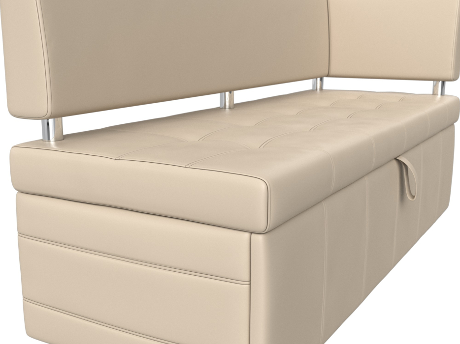 Диваны угловые кухонные, Кухонный прямой диван Стоун с углом правый, экокожа