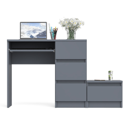 Стол компьютерный Мори МС-6 правое исполнение с тумбочкой 400-1