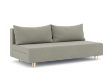 Диваны еврокнижки, Диван-кровать еврокнижка Смайл без подлокотников, велюр