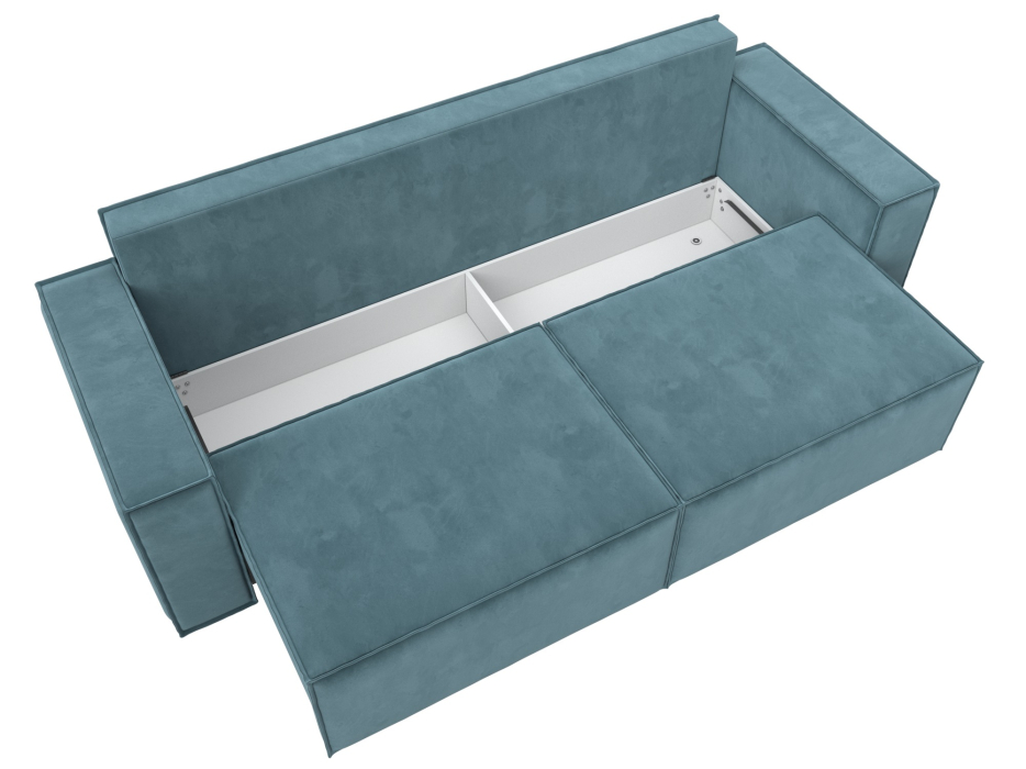 Диваны еврокнижки, Диван прямой Куба Лайт, велюр SEVEN