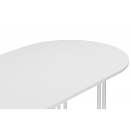 Стол Хьюго О 180 х 90 (белые ноги)