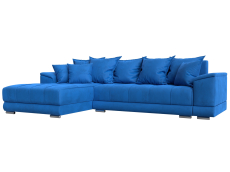Диваны угловые в гостиную, Угловой диван НордСтар левый угол, велюр