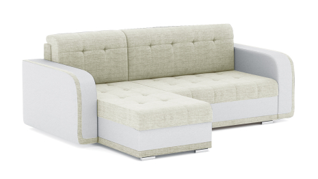 Диван-кровать угловой Генри еврокнижка, рогожка+кож.зам