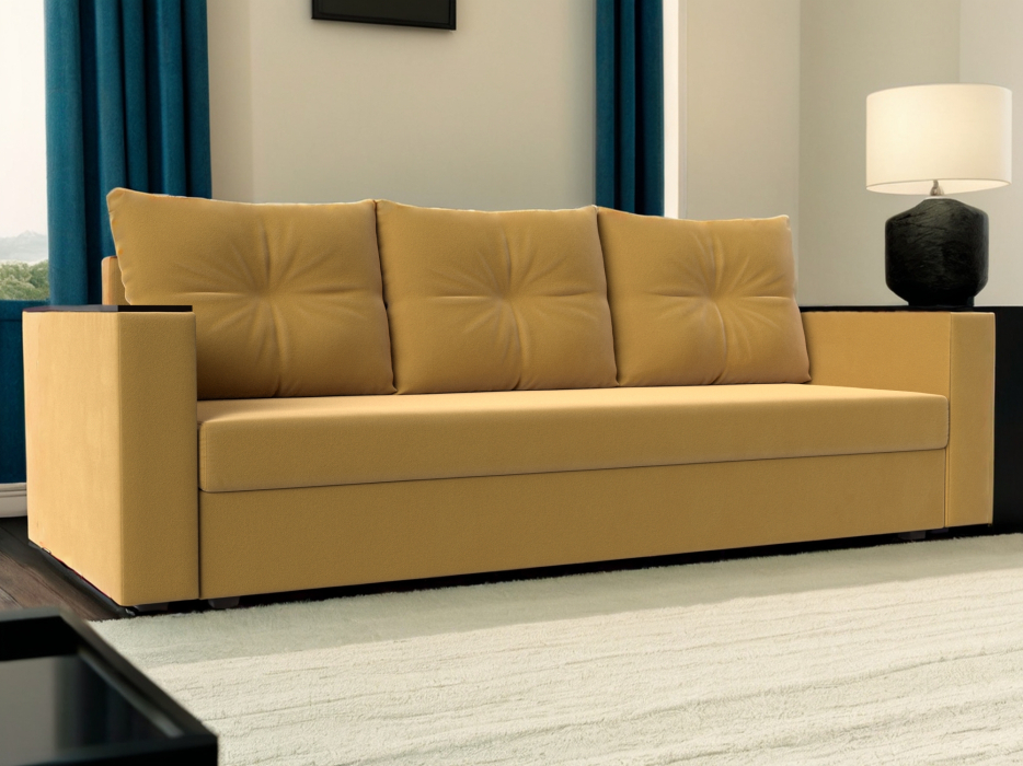 Диваны еврокнижки, Диван прямой Атланта без стола, микровельвет