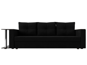 Диван прямой Атланта со столом слева, микровельвет