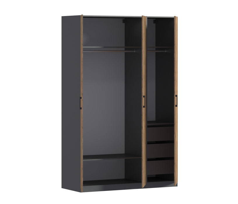 Для одежды, Шкаф трехдверный Макс 1500 мм, вариант №4 (ЛДСП)