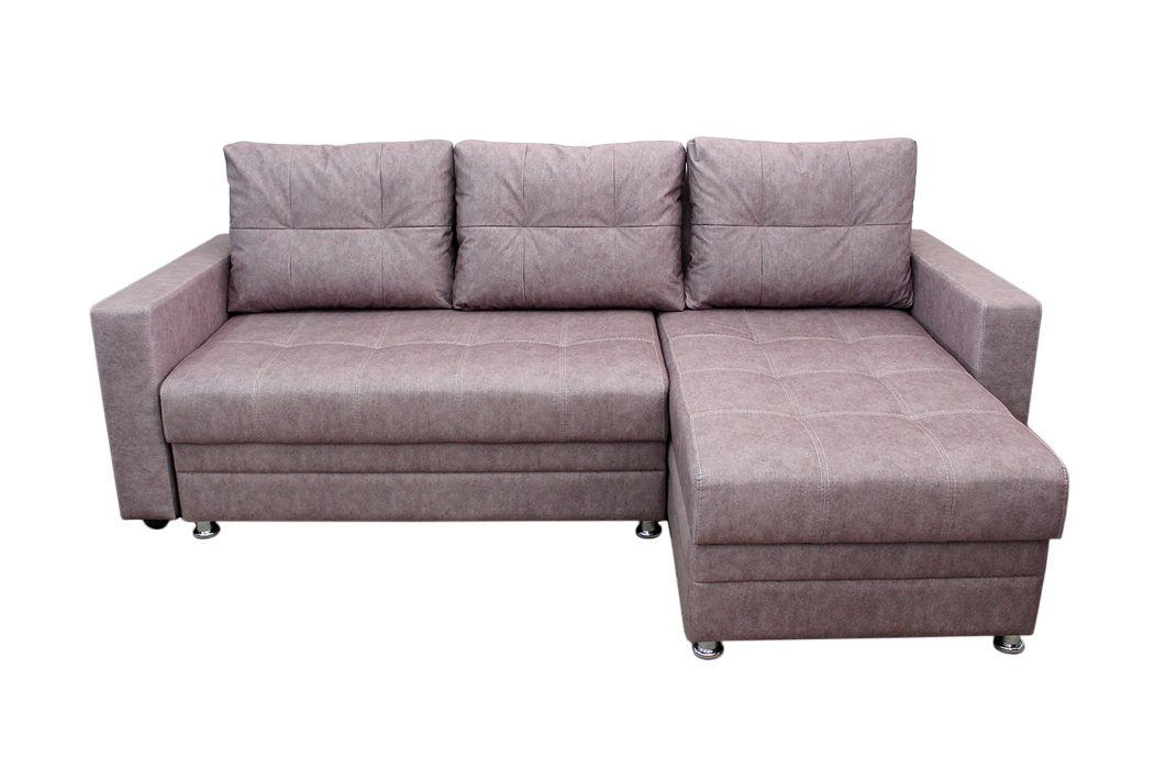 Диваны угловые в гостиную, Угловой диван Гамбург велюр дюна стоун