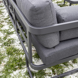 Лаунж-зона GISELLE с угловым диваном из алюминия