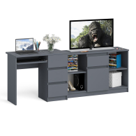 Домашние кабинеты, Компьютерный стол три ящика МС-6 правый с тумбой Мори 1204-1