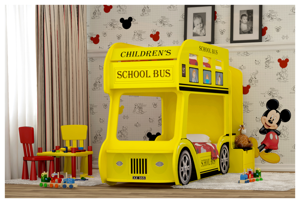 Кровати двухъярусные, Кровать Автобус Школьный стандарт 