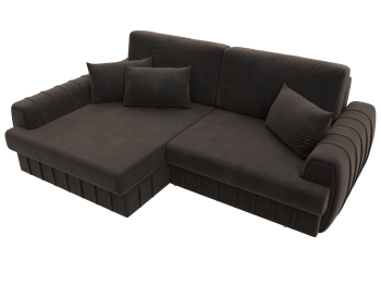 Диван угловой Лига-057 НПБ угол левый, велюр SEVEN