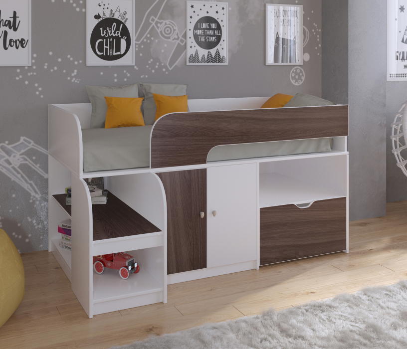 Кровати-чердаки, Кровать-чердак Астра 9 V4 Белый