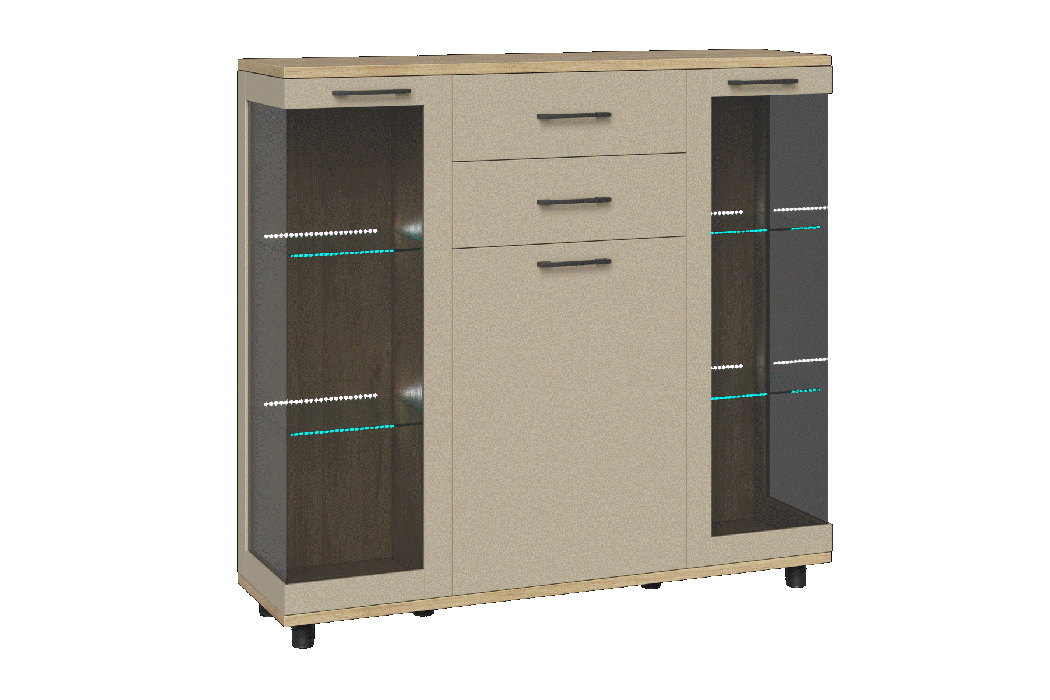 Комоды, Модульная система Грейс Тумба ТБ-5000  Гикори Джексон Светлый