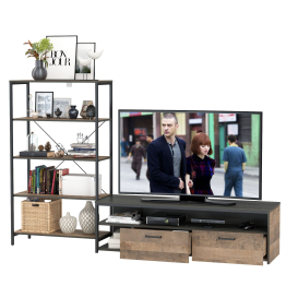 Тумба под ТВ и открытый стеллаж Трувор