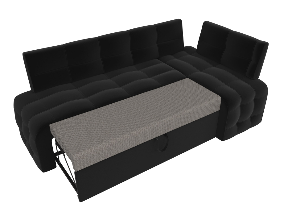 Диваны угловые кухонные, Кухонный угловой диван Люксор правый угол, микровельвет