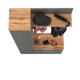 Шкаф-пенал с обувницей и вешалкой для оджеды с полкой Октава.