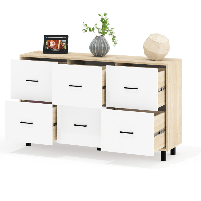 ТВ-тумбы, Комод шесть выдвижных ящиков РВК 127-1504