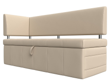 Диваны угловые кухонные, Кухонный прямой диван Стоун с углом левый, экокожа