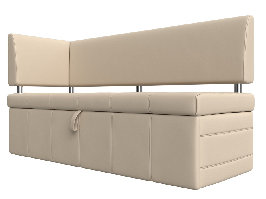 Диваны угловые кухонные, Кухонный прямой диван Стоун с углом левый, экокожа