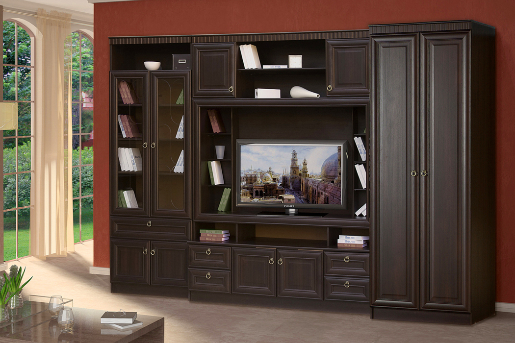 Витрины, Шкаф для книг Инна 611, денвер темный