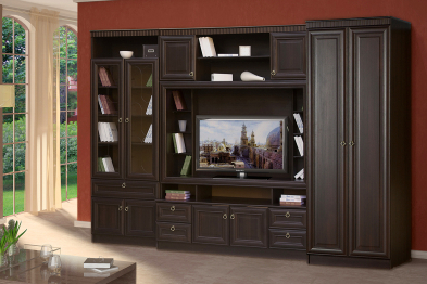 Шкаф для книг Инна 611, денвер темный