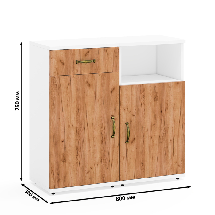 Комоды, Тумба с дверкой и тумба с ящиком и дверкой Лидер-8.