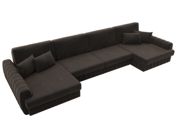 Диван П-образный Лига-057 НПБ Лонг, велюр SEVEN