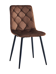 Стул мягкий DC210 велюр каркас металл черный КРУГЛЫЙ