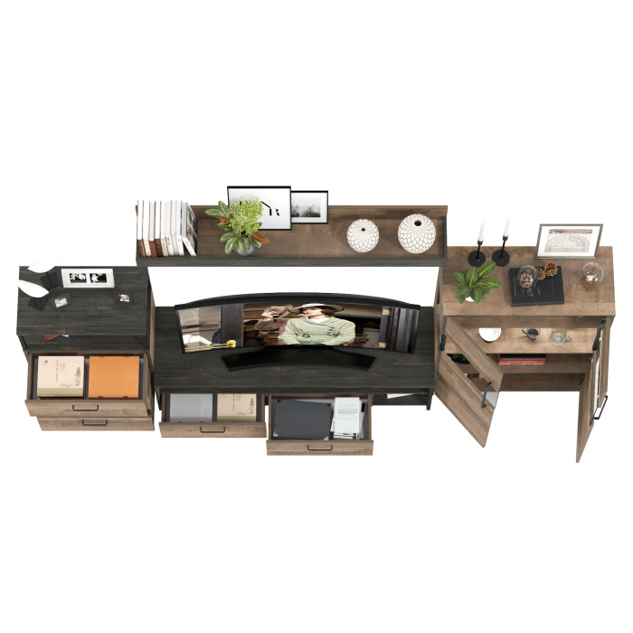 Стенки для гостиной, Стенка для гостиной в стиле лофт Трувор № 65