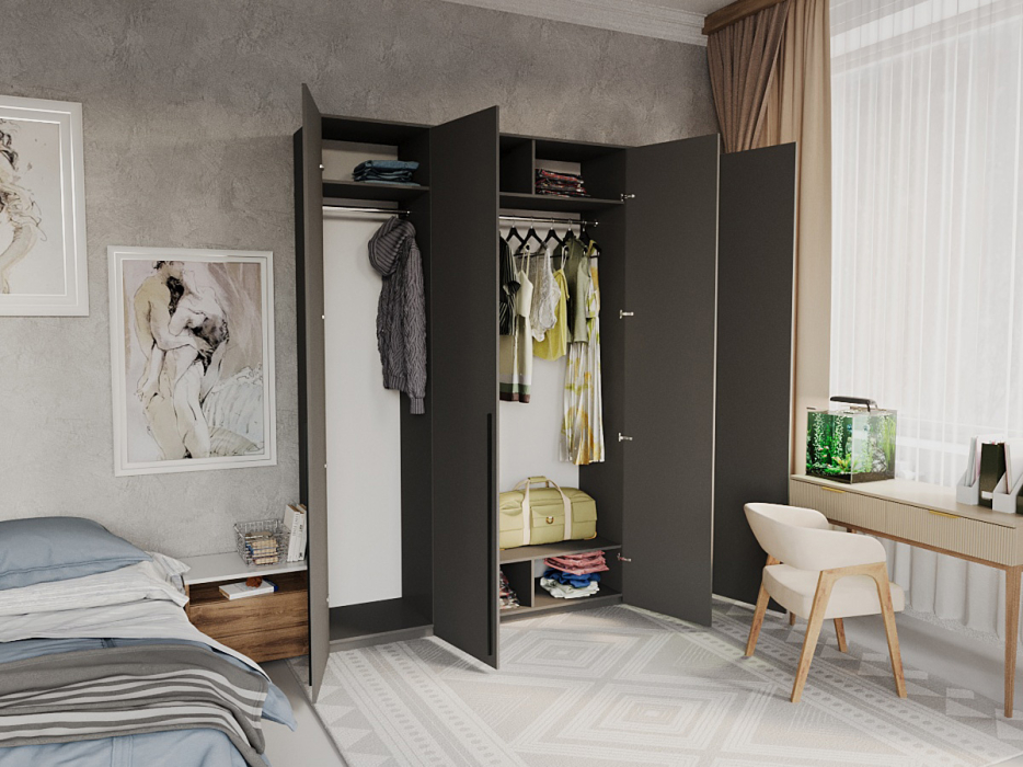 Шкафы распашные, Шкаф распашной Лорена КМ-4