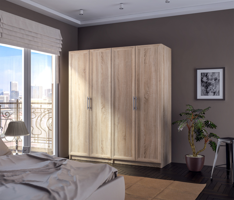 Для одежды, Мамбо СБ-2856 Шкаф 4-х дверный