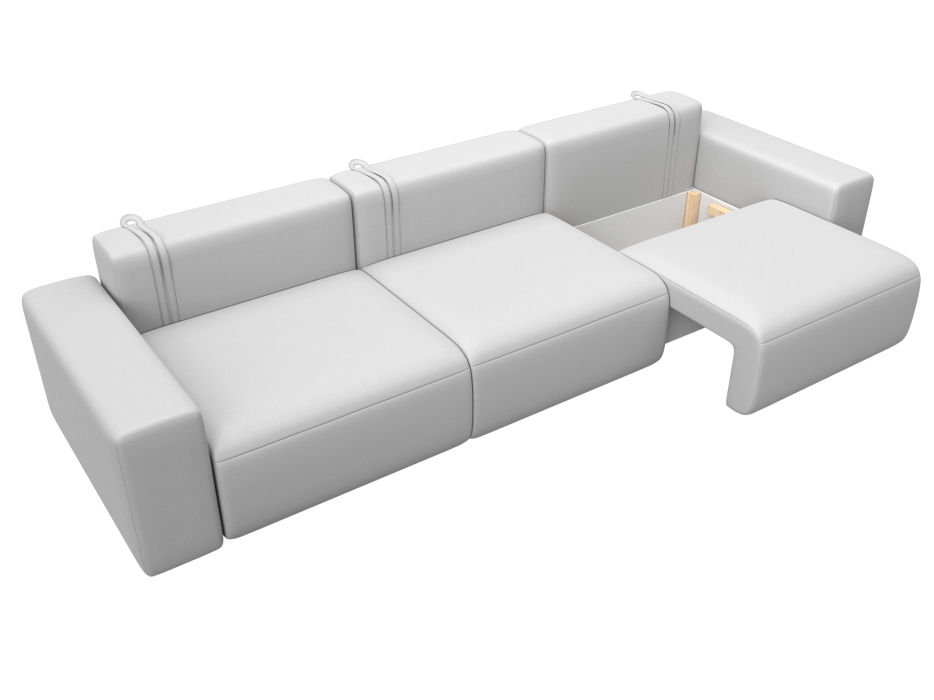 Диваны еврокнижки, Диван прямой Лига-036 НПБ Классик Лонг, экокожа GRIFON