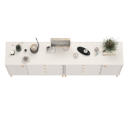 Два комода на ножках с дверкой и тремя ящиками Афина