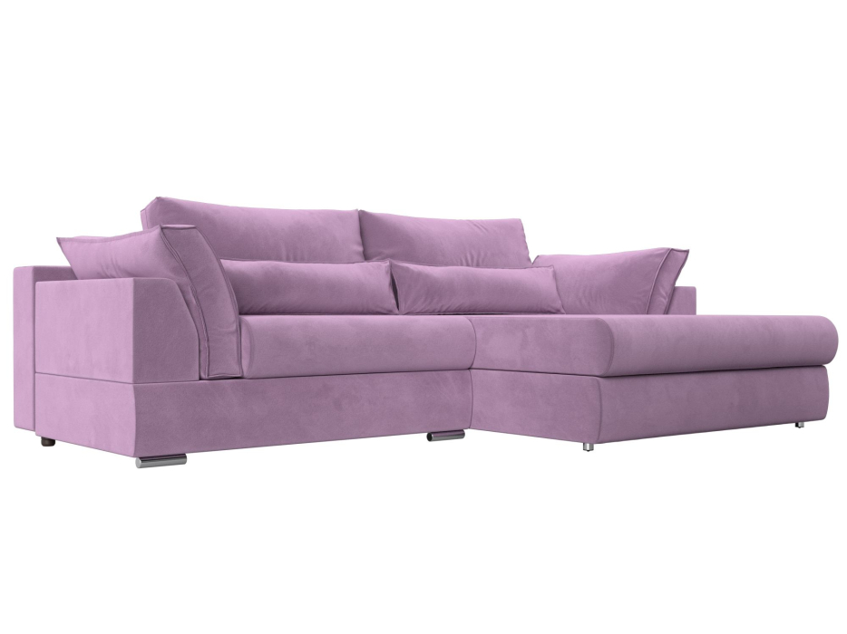 Диваны угловые в гостиную, Угловой диван Пекин угол правый, микровельвет