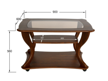 Стол журнальный Маэстро СЖС-02 со стеклом