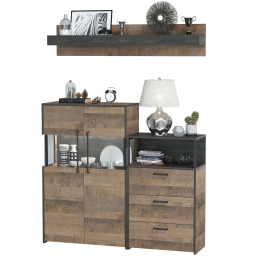 Комод с витриной и подсветкой и комод с ящиками Трувор