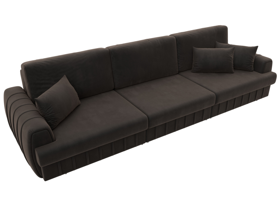 Диваны еврокнижки, Диван прямой Лига-057 НПБ Лонг, велюр SEVEN