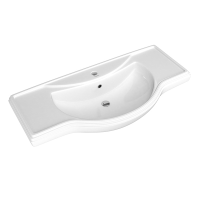 Мебель для ванных комнат, Набор мебели для ванной Mixline Прованс-105 белый ясень (зеркало, тумба на цоколе, раковина)