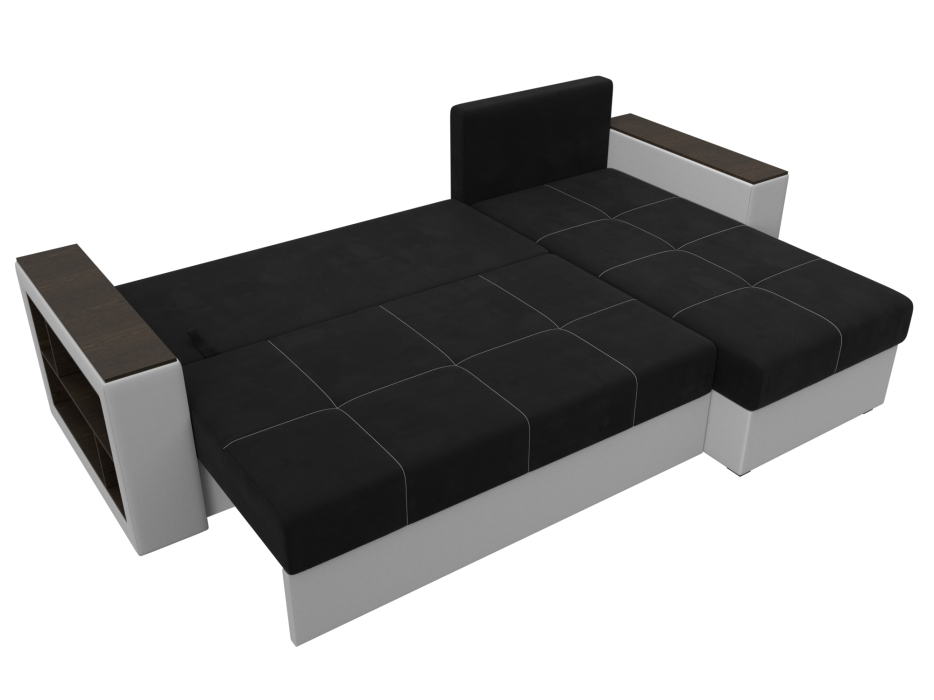 Диваны угловые в гостиную, Диван угловой Дубай Лайт угол универсальный, микровельвет/экокожа