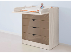 Пеленальные комоды, Комод раскладной Бриз МДФ Волна (Ясень шимо светлый)