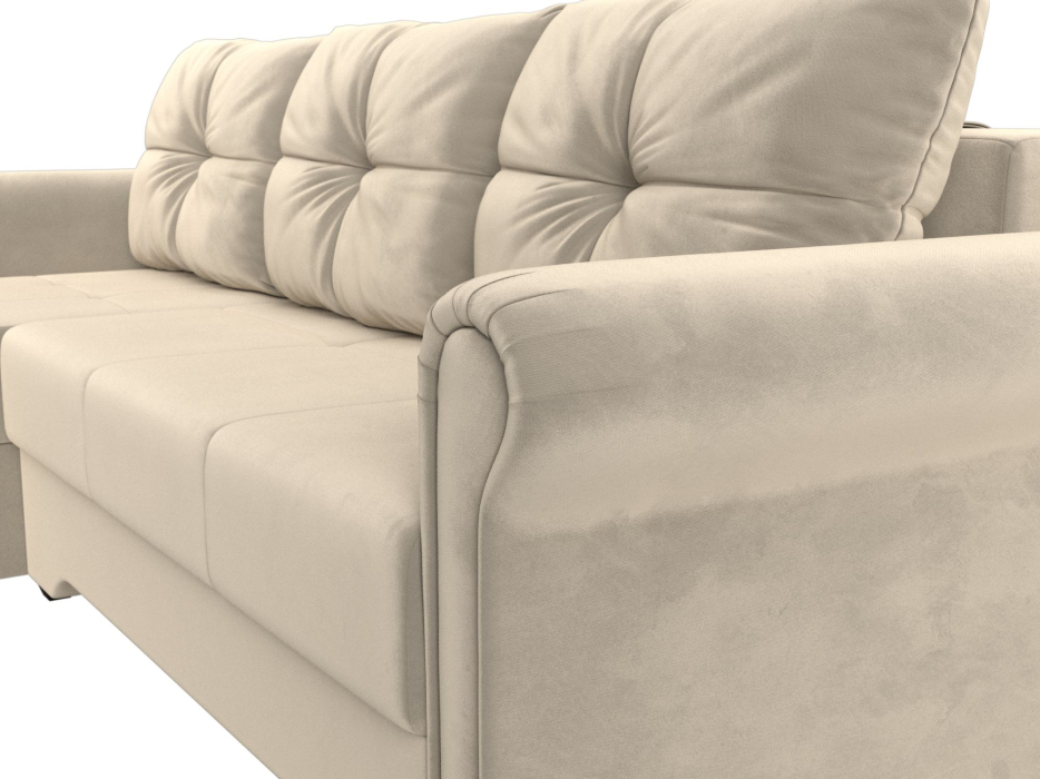 Диваны угловые в гостиную, Угловой диван Леон левый угол, микровельвет