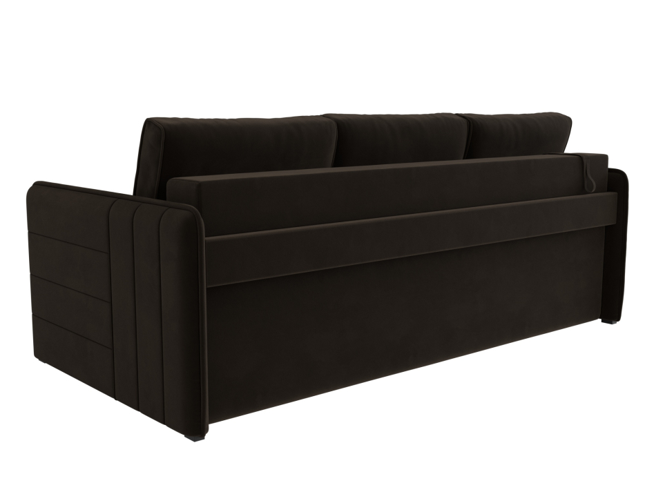 Диваны с ящиком для белья, Прямой диван Слим НПБ, микровельвет