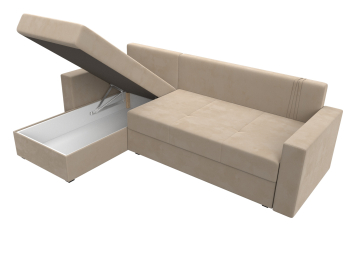 Диван угловой Верона Лайт левый угол, велюр