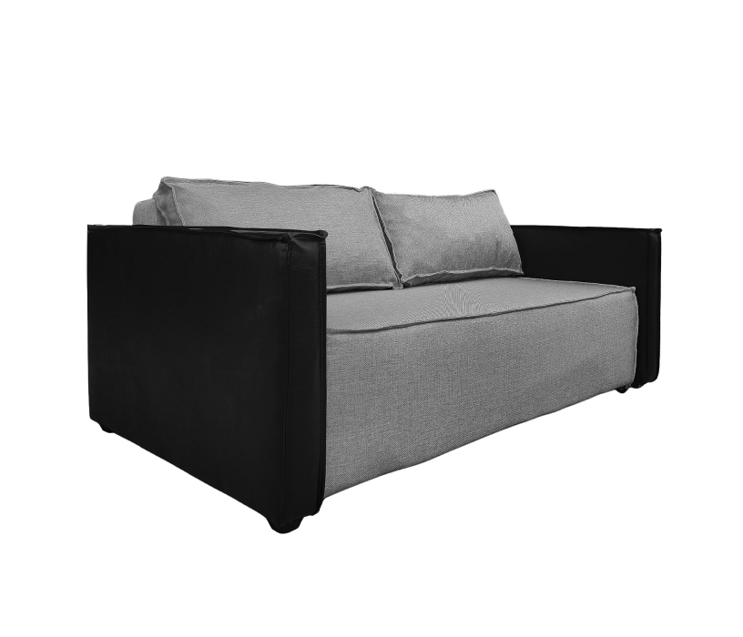 Диваны с ящиком для белья, Диван-кровать аккордеон Барон 120, велюр/экокожа