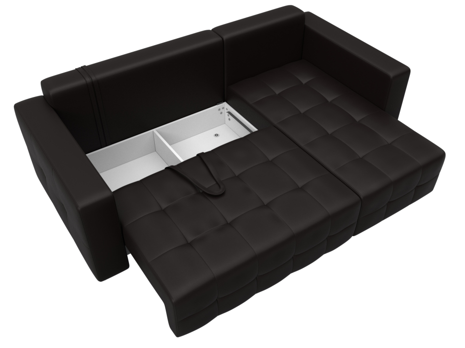 Диваны угловые в гостиную, Диван угловой Лига-075 угол универсальный, экокожа GRIFON